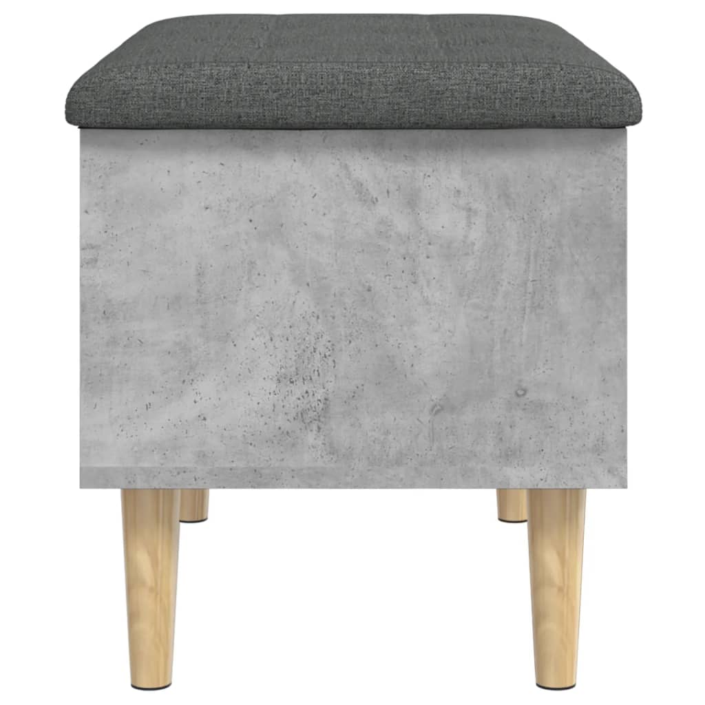 Sitzbank mit Stauraum Betongrau 62x42x46 cm Holzwerkstoff - Pazzar.ch