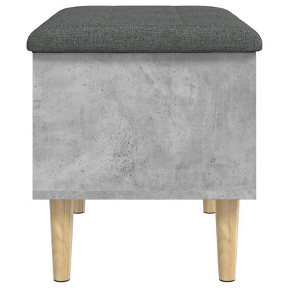 Sitzbank mit Stauraum Betongrau 62x42x46 cm Holzwerkstoff - Pazzar.ch