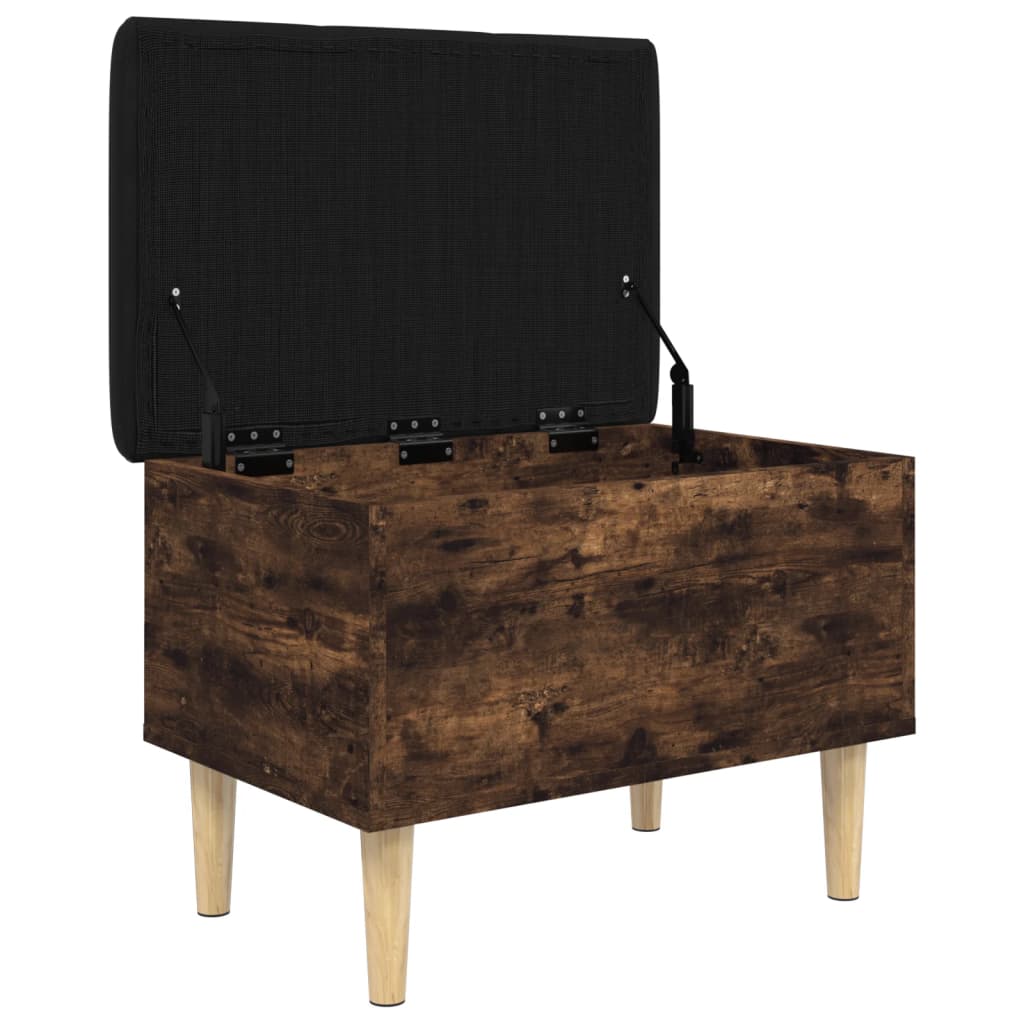 Sitzbank mit Stauraum Räuchereiche 62x42x46 cm Holzwerkstoff - Pazzar.ch