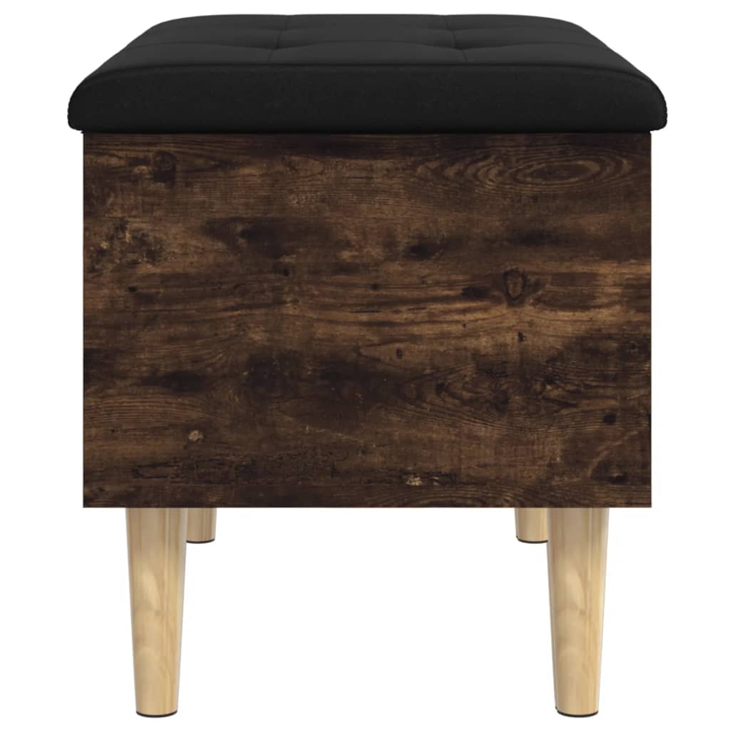 Sitzbank mit Stauraum Räuchereiche 62x42x46 cm Holzwerkstoff - Pazzar.ch