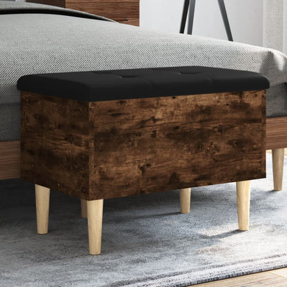 Sitzbank mit Stauraum Räuchereiche 62x42x46 cm Holzwerkstoff - Pazzar.ch