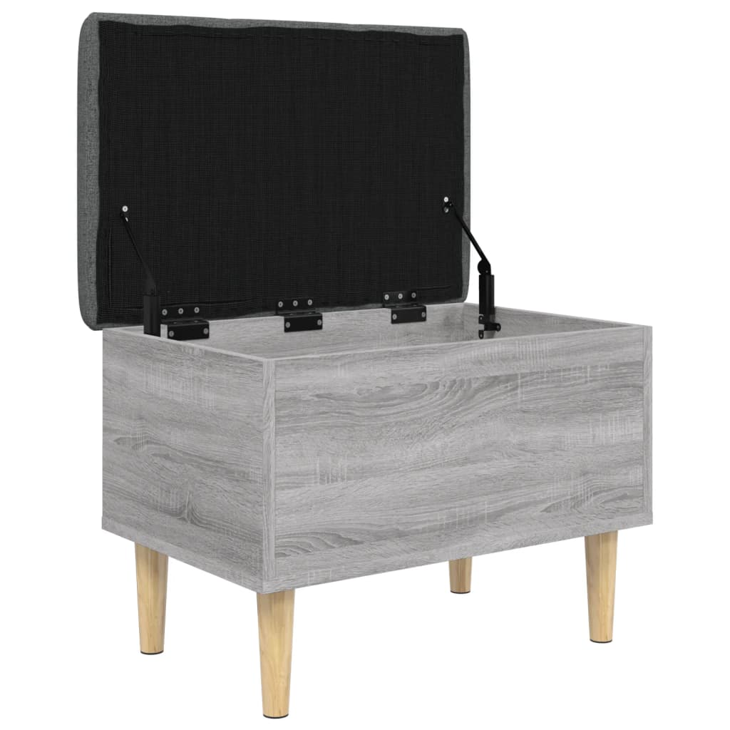 Sitzbank mit Stauraum Grau Sonoma 62x42x46 cm Holzwerkstoff - Pazzar.ch