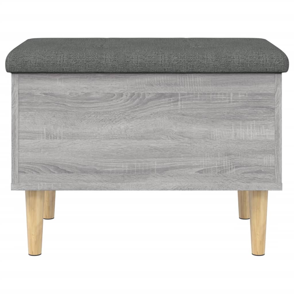 Sitzbank mit Stauraum Grau Sonoma 62x42x46 cm Holzwerkstoff - Pazzar.ch