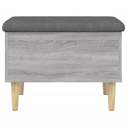 Sitzbank mit Stauraum Grau Sonoma 62x42x46 cm Holzwerkstoff - Pazzar.ch