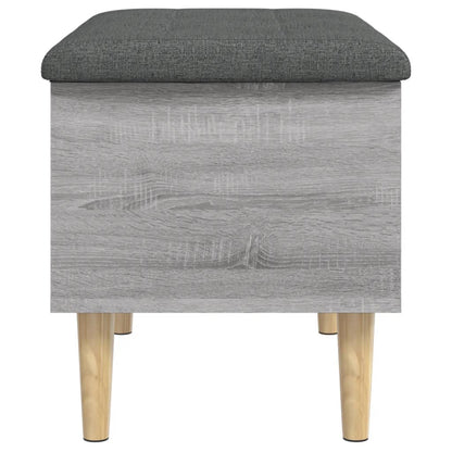 Sitzbank mit Stauraum Grau Sonoma 62x42x46 cm Holzwerkstoff - Pazzar.ch