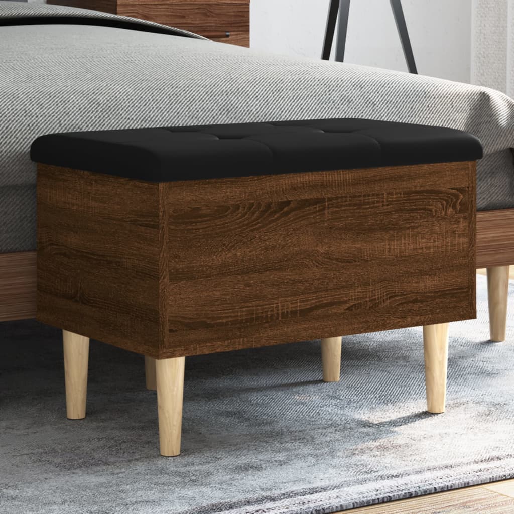 Sitzbank mit Stauraum Braun Eichen-Optik 62x42x46 cm - Pazzar.ch
