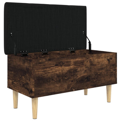 Sitzbank mit Stauraum Räuchereiche 82x42x46 cm Holzwerkstoff - Pazzar.ch