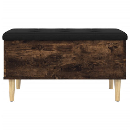 Sitzbank mit Stauraum Räuchereiche 82x42x46 cm Holzwerkstoff - Pazzar.ch