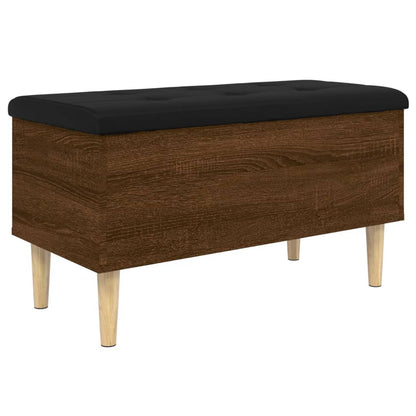 Sitzbank mit Stauraum Braun Eichen-Optik 82x42x46 cm - Pazzar.ch