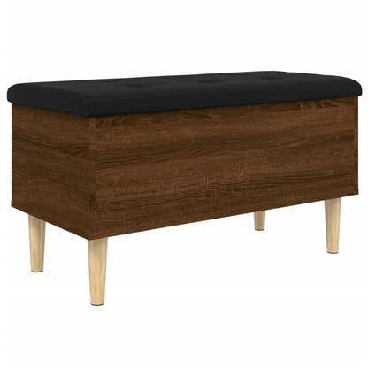 Sitzbank mit Stauraum Braun Eichen-Optik 82x42x46 cm - Pazzar.ch