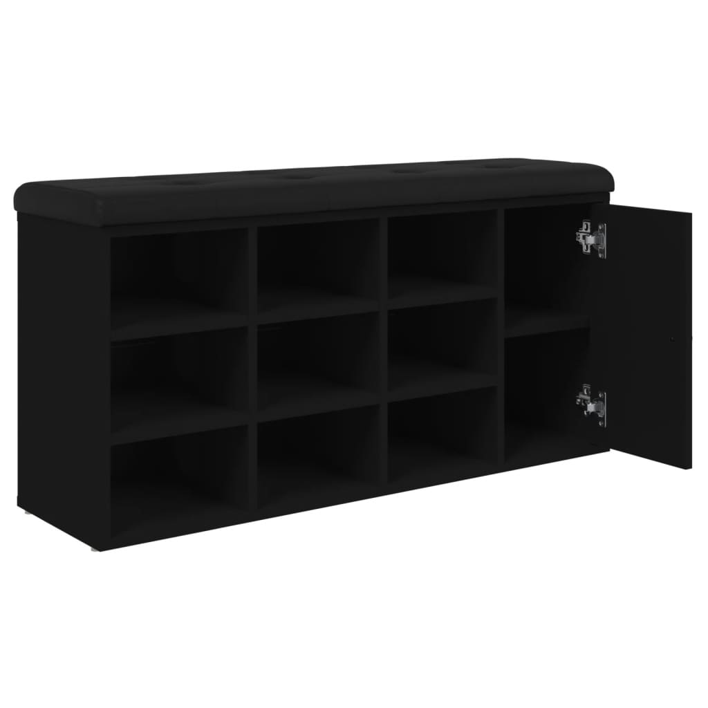 Schuhbank Schwarz 102x32x50 cm Holzwerkstoff - Pazzar.ch