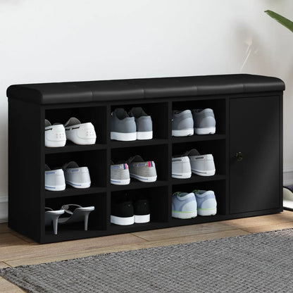 Schuhbank Schwarz 102x32x50 cm Holzwerkstoff - Pazzar.ch
