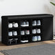 Schuhbank Schwarz 102x32x50 cm Holzwerkstoff