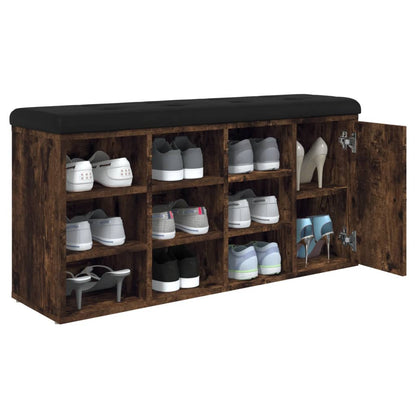 Schuhbank Räuchereiche 102x32x50 cm Holzwerkstoff - Pazzar.ch