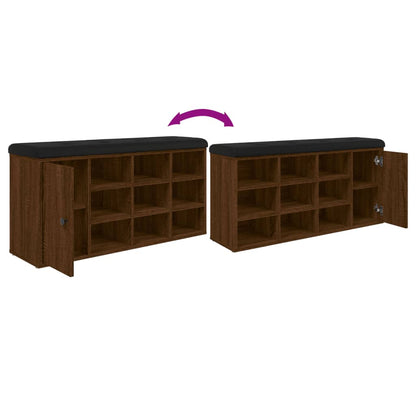 Schuhbank Braun Eichen-Optik 102x32x50 cm Holzwerkstoff - Pazzar.ch