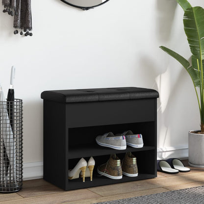 Schuhbank Schwarz 62x32x50 cm Holzwerkstoff - Pazzar.ch