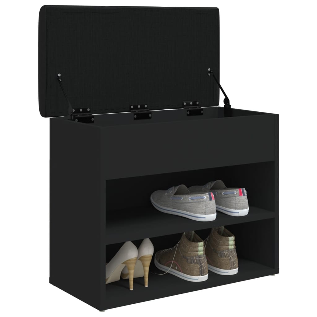 Schuhbank Schwarz 62x32x50 cm Holzwerkstoff - Pazzar.ch