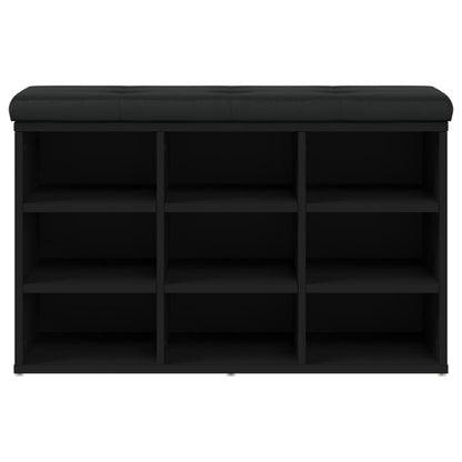 Schuhbank Schwarz 82x32x50 cm Holzwerkstoff - Pazzar.ch