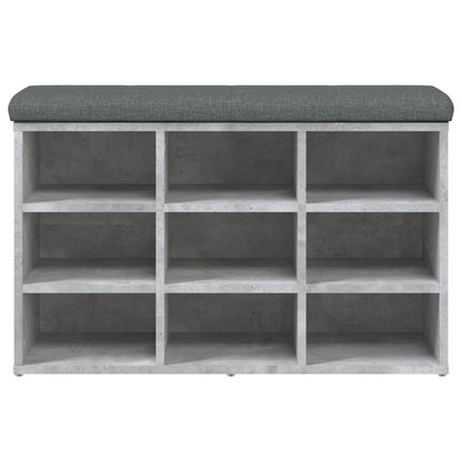 Schuhbank Betongrau 82x32x50 cm Holzwerkstoff - Pazzar.ch