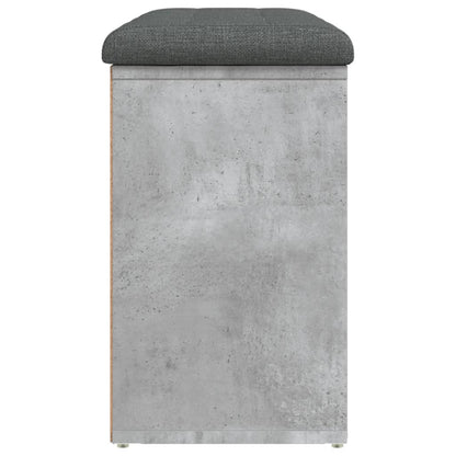Schuhbank Betongrau 82x32x50 cm Holzwerkstoff - Pazzar.ch