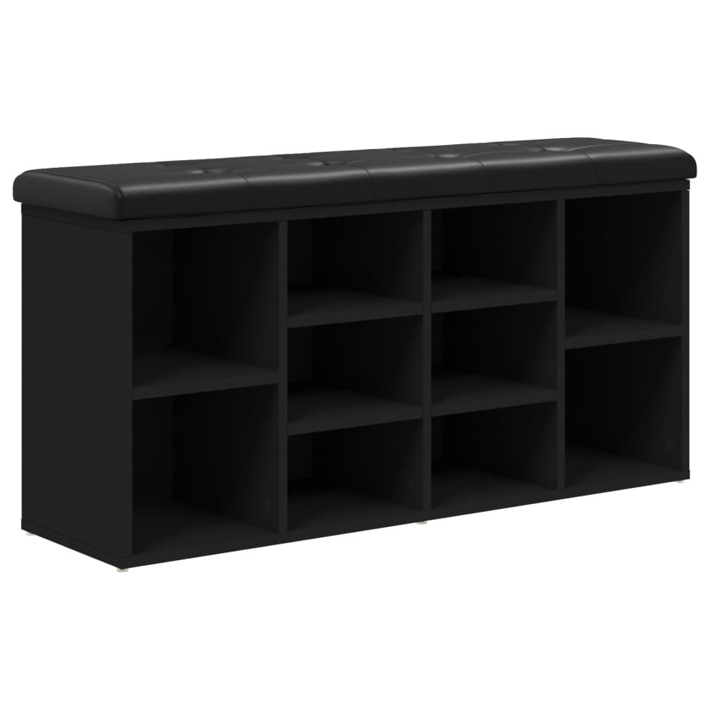 Schuhbank Schwarz 102x32x50 cm Holzwerkstoff - Pazzar.ch