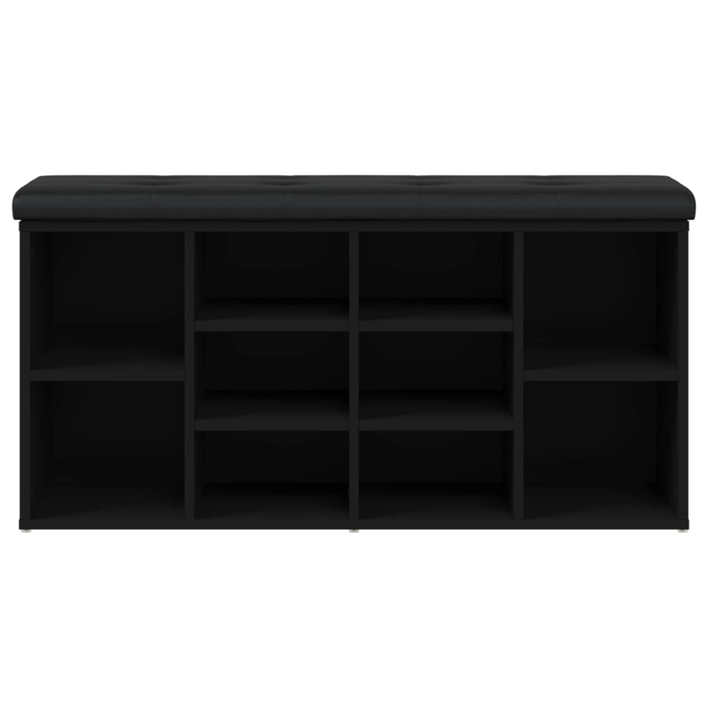 Schuhbank Schwarz 102x32x50 cm Holzwerkstoff - Pazzar.ch