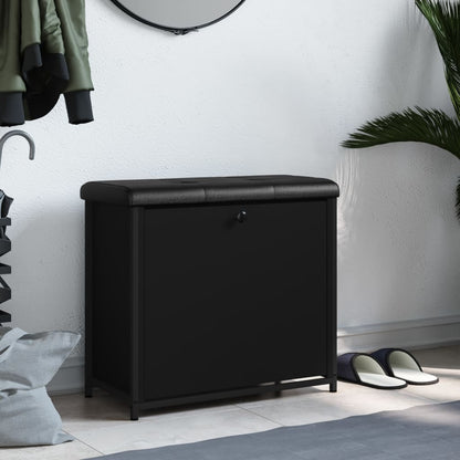 Schuhbank mit Klappe Schwarz 62x32x56 cm - Pazzar.ch