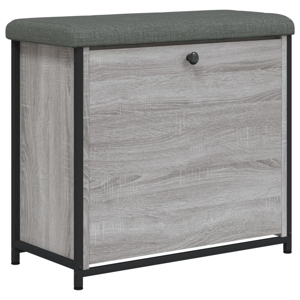 Schuhbank mit Klappe Grau Sonoma 62x32x56 cm - Pazzar.ch