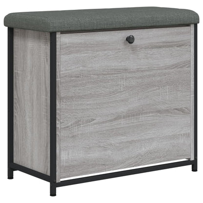 Schuhbank mit Klappe Grau Sonoma 62x32x56 cm - Pazzar.ch