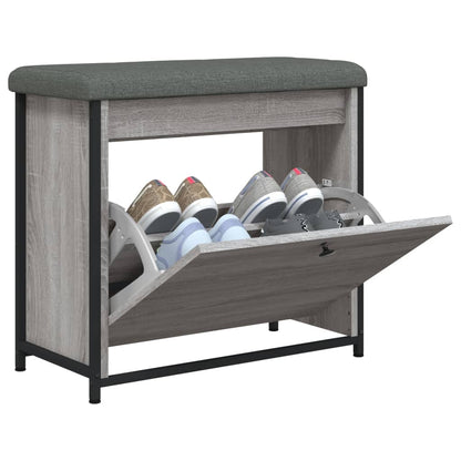 Schuhbank mit Klappe Grau Sonoma 62x32x56 cm - Pazzar.ch