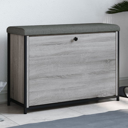 Schuhbank mit Klappe Grau Sonoma 82x32x56 cm - Pazzar.ch