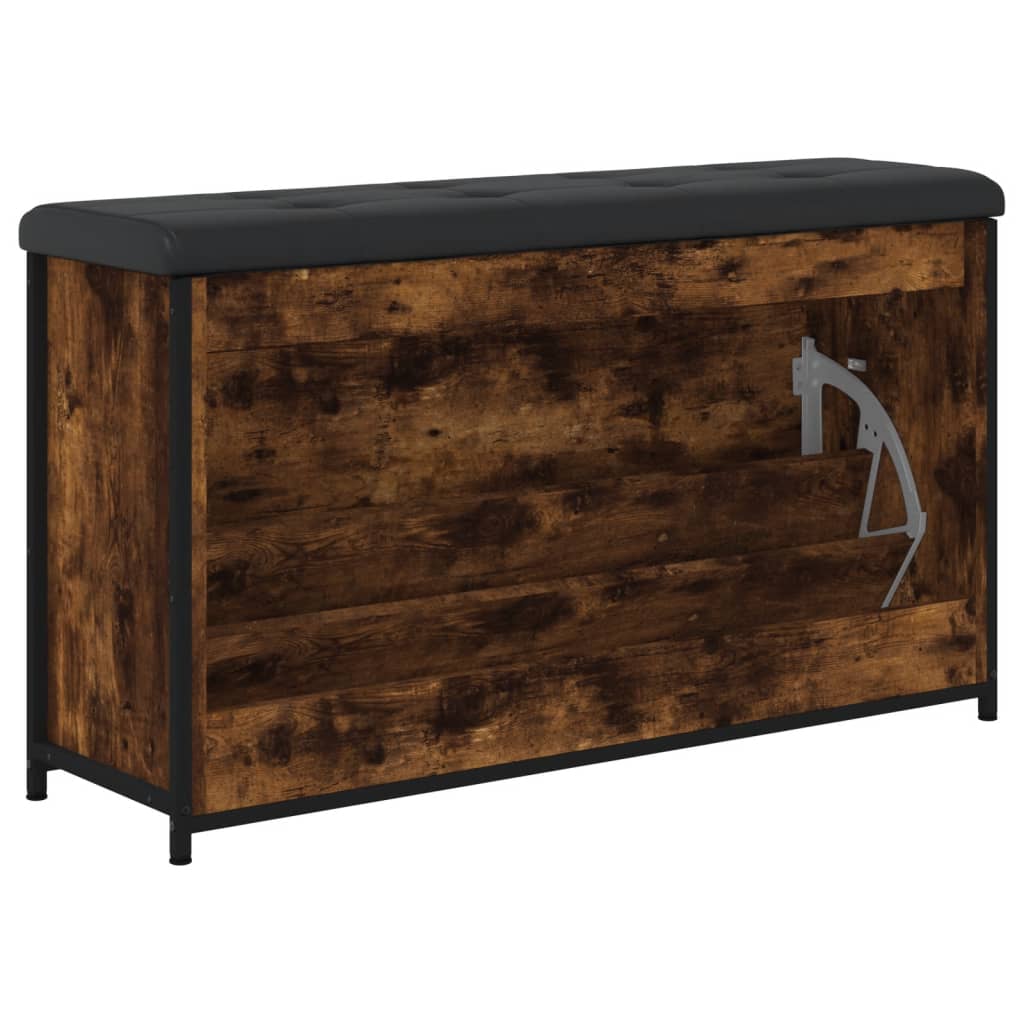 Schuhbank mit Klappe Räuchereiche 102x32x56 cm - Pazzar.ch