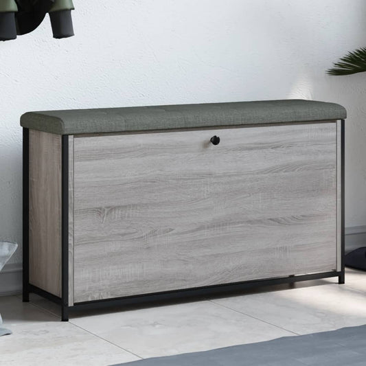 Schuhbank mit Klappe Grau Sonoma 102x32x56 cm - Pazzar.ch
