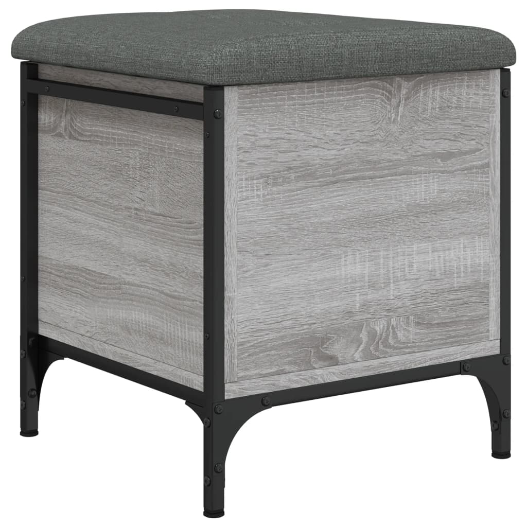 Sitzbank mit Stauraum Grau Sonoma 42x42x45 cm Holzwerkstoff - Pazzar.ch