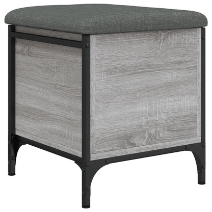 Sitzbank mit Stauraum Grau Sonoma 42x42x45 cm Holzwerkstoff - Pazzar.ch