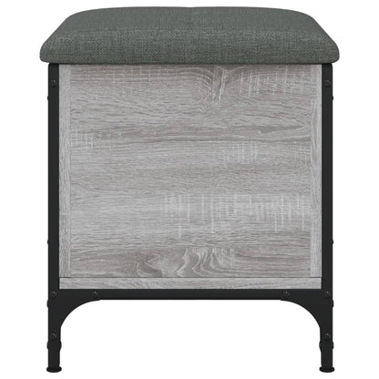 Sitzbank mit Stauraum Grau Sonoma 42x42x45 cm Holzwerkstoff - Pazzar.ch