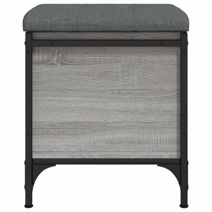 Sitzbank mit Stauraum Grau Sonoma 42x42x45 cm Holzwerkstoff - Pazzar.ch