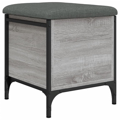 Sitzbank mit Stauraum Grau Sonoma 42x42x45 cm Holzwerkstoff - Pazzar.ch