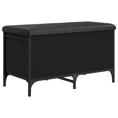 Sitzbank mit Stauraum Schwarz 82x42x45 cm Holzwerkstoff - Pazzar.ch