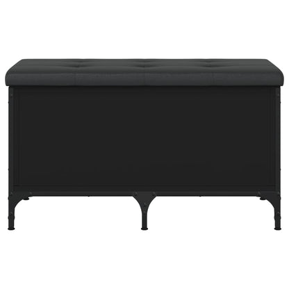 Sitzbank mit Stauraum Schwarz 82x42x45 cm Holzwerkstoff - Pazzar.ch
