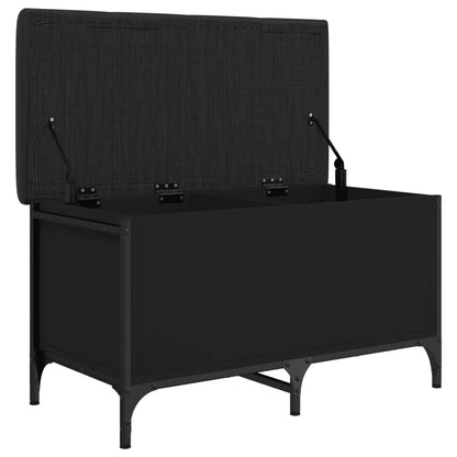 Sitzbank mit Stauraum Schwarz 82x42x45 cm Holzwerkstoff - Pazzar.ch