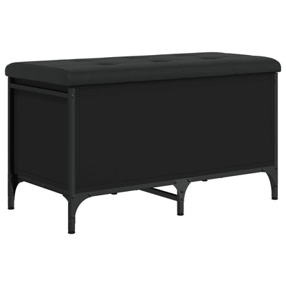 Sitzbank mit Stauraum Schwarz 82x42x45 cm Holzwerkstoff - Pazzar.ch