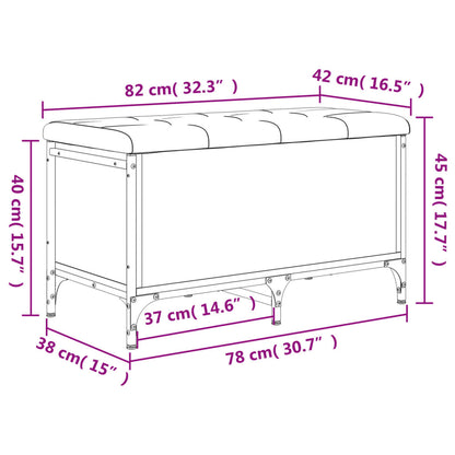 Sitzbank mit Stauraum Schwarz 82x42x45 cm Holzwerkstoff - Pazzar.ch