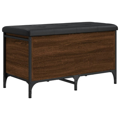 Sitzbank mit Stauraum Braun Eiche 82x42x45 cm Holzwerkstoff - Pazzar.ch