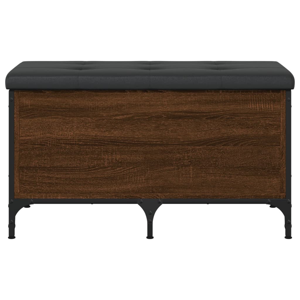 Sitzbank mit Stauraum Braun Eiche 82x42x45 cm Holzwerkstoff - Pazzar.ch