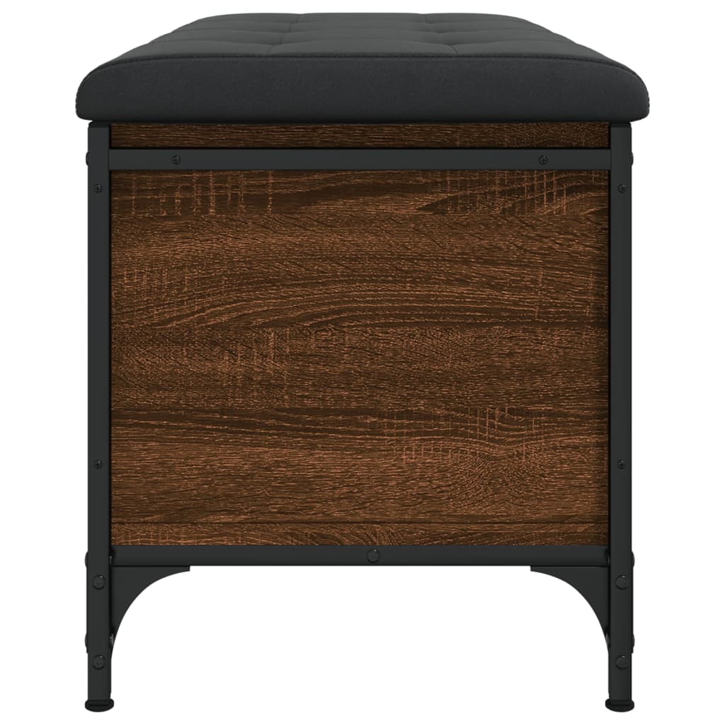 Sitzbank mit Stauraum Braun Eiche 82x42x45 cm Holzwerkstoff - Pazzar.ch