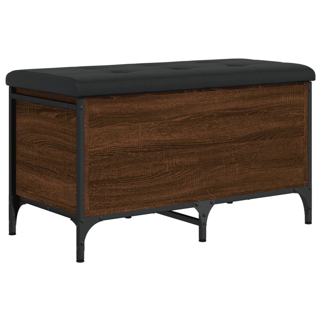 Sitzbank mit Stauraum Braun Eiche 82x42x45 cm Holzwerkstoff - Pazzar.ch
