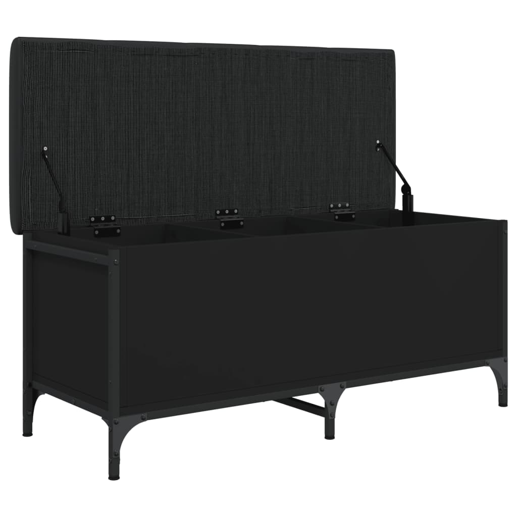 Sitzbank mit Stauraum Schwarz 102x42x45 cm Holzwerkstoff - Pazzar.ch