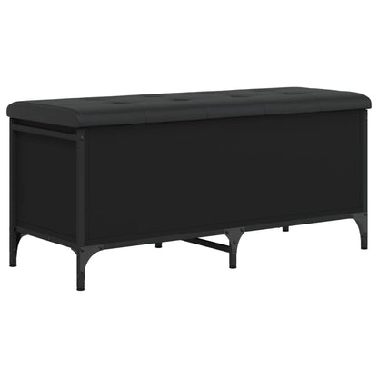 Sitzbank mit Stauraum Schwarz 102x42x45 cm Holzwerkstoff - Pazzar.ch