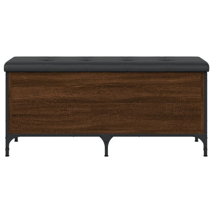 Sitzbank mit Stauraum Braun Eiche 102x42x45 cm Holzwerkstoff - Pazzar.ch